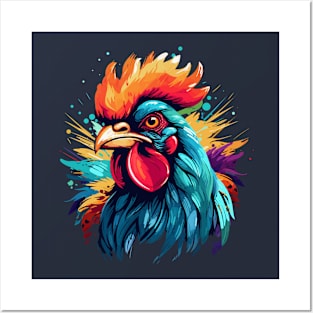 Colorful Rooster Posters and Art